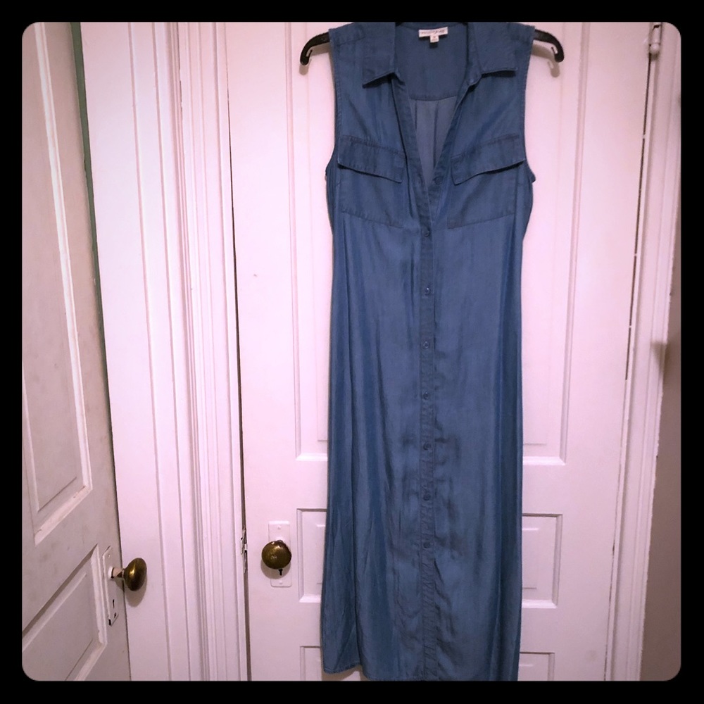 Denim shirt dress perfect for spring or fall!